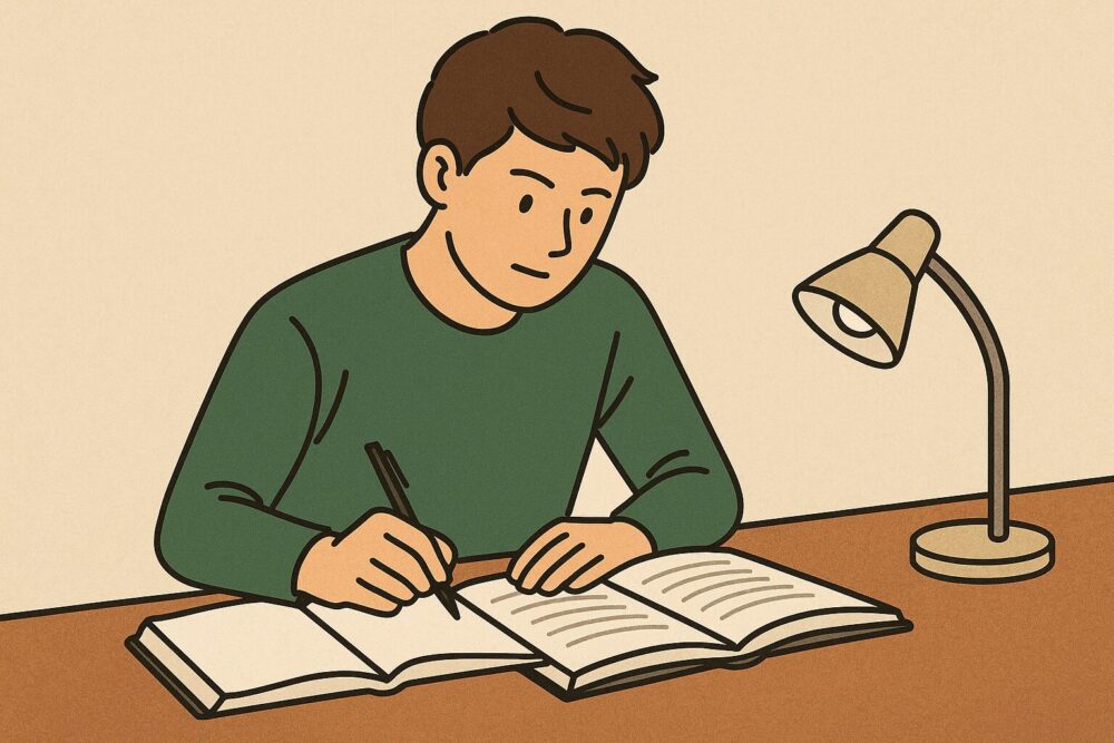 独学している人