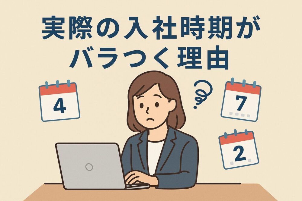 入社時期　バラつく　理由