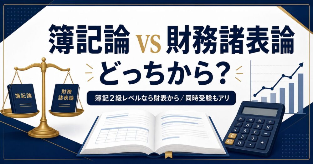 簿記論と財務諸表論はどっちから受けるべきか