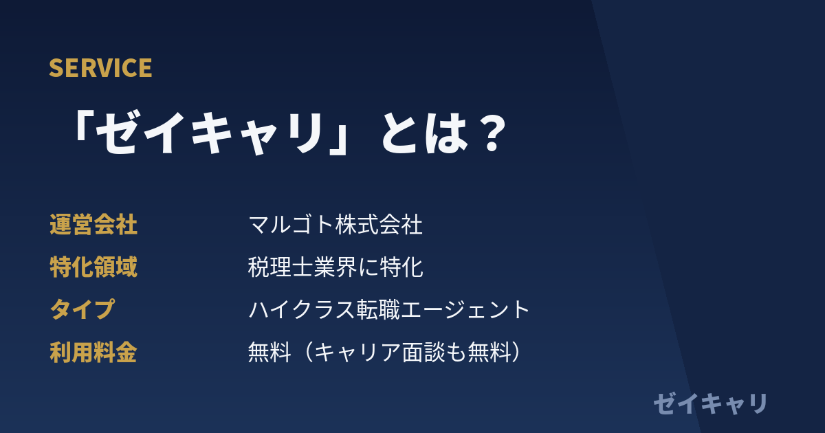 ゼイキャリのサービス概要