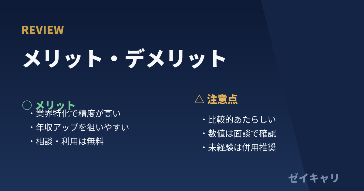 ゼイキャリのメリットとデメリット