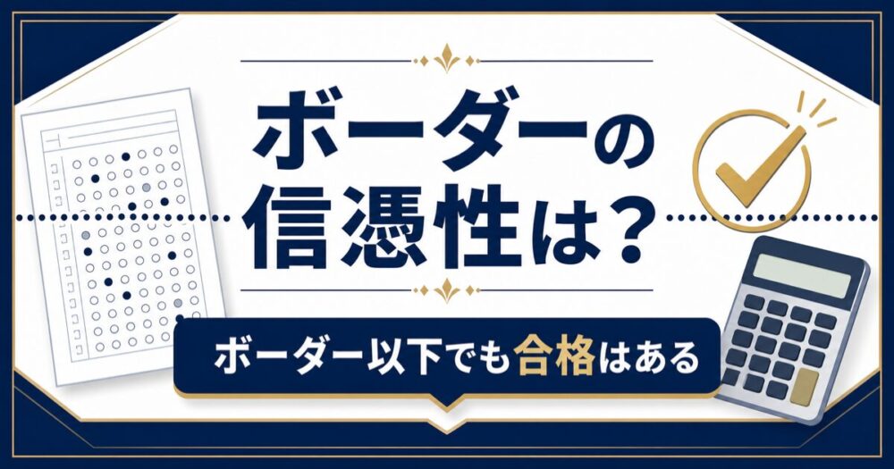 税理士試験のボーダーの信憑性とボーダー以下合格を示す図解
